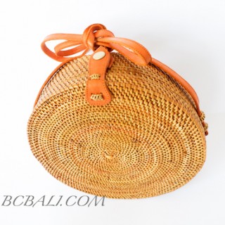 FREE SHIPPING INCLUDE TO UNITED STATE USA NATURAL RATTAN CIRCLE BAG  